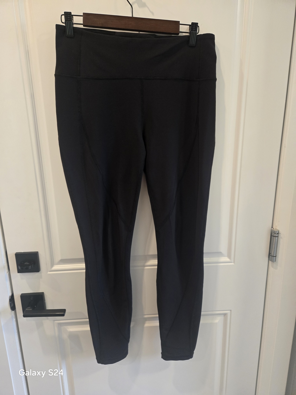 lululemon athletica Black Ribbed High-Waist Leggings